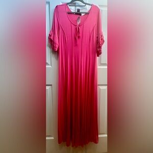Ashley Stewart Hot Pink Easter/Spring and Sunmer Maxi Dress
